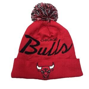 Chicago Bulls Stocking Cap Hat Beanie Winter Knit Mitchell & Ness